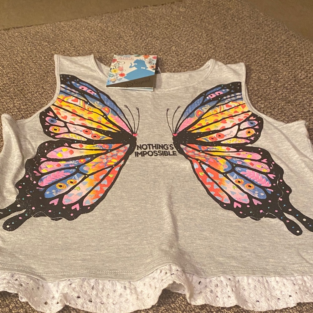 Disney Butterfly Top with lace on bottom 🧦